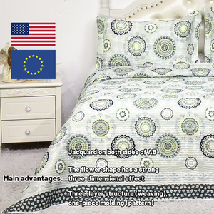 Housse de couette en velours Jacquard de qualité supérieure King Size Housse de literie respirante douce <span class=keywords><strong>pour</strong></span> une utilisation en toutes saisons - Product Image 2