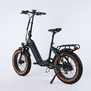 Bicicleta eléctrica plegable con neumático ancho de 20 pulgadas, bici electrónica portátil con batería oculta para nieve y playa - Product Image 5