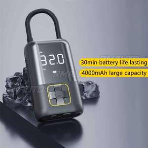 Compresor de Aire Eléctrico Portátil con Bomba de Aire Multiherramienta LED para Bicicleta, Automóvil, Inflador Tipo C de 12 V para el Hogar Inteligente - Product Image 3