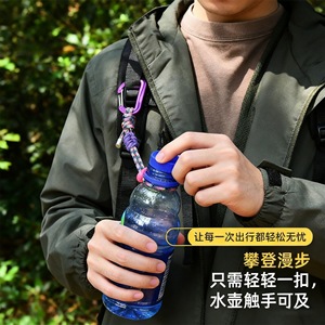 คาราบิเนอร์อลูมิเนียมอัลลอยด์สำหรับเดินป่า รับน้ำหนักได้ 8 กก. พวงกุญแจสำหรับตั้งแคมป์กลางแจ้ง สไตล์เรขาคณิต อุปกรณ์เสริมสำหรับกระเป๋าเป้ - Product Image 4