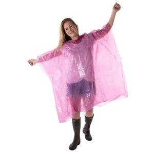 Disposable Waterproof Promotional Emergency Rain for for Girls-Tour Use Regenponcho Noodponcho - Product Image 1