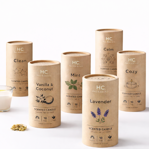 Envases de Tubo de Papel Kraft Natural para Velas de Cera de Soja con Logotipo Personalizado, Impresión de Logotipo Personalizado, Fábrica OEM - Product Image 5