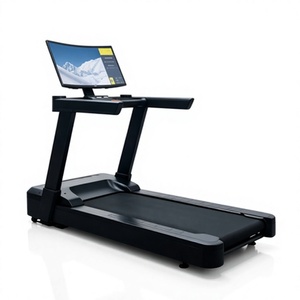 Caminadora Eléctrica Comercial con Pantalla de Proyección Curva de 32 Pulgadas, Inclinación Automática de 0-20%, Velocidad de 1-20 km/h, Carga Máxima de 200 kg - Product Image 1