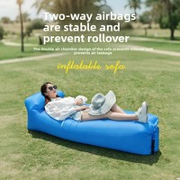 Canapé gonflable d'extérieur, chaise longue gonflable portable et imperméable, lit d'air coupe-vent sans formaldéhyde