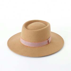 X1267 Sombreros Fedora de Lana Unisex, Sombrero Homburg de Fieltro de Ala Ancha, Gorras de Ala Ancha de Moda para Mujer, Sombrero Fedora de Lana Unisex - Product Image 1