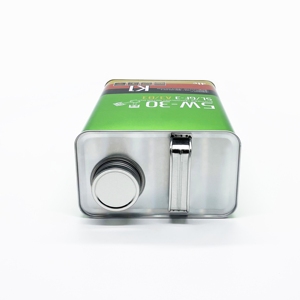 Envase Rectangular/Cuadrado de Hojalata de 4L Estilo F para Aceite de Motor, Lata Vacía para Lubricante con Tapa de Rosca - Product Image 4
