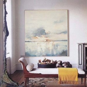 Pintura Moderna de Gran Tamaño con Marco, Pintura a Mano para Decoración de Paredes de Hogar u Hotel, Arte Abstracto Estético en Lienzo, Pintura Acrílica con Textura 3D - Product Image 4