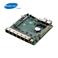 Carte mère industrielle robuste Nano ITX sans ventilateur 5205U 15W 6 Lan I225 2.5g 4 USB HD WIN Linlux 12 X 12 cm