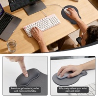 Repose-poignets ergonomique personnalisé bleu ciel clair en mousse à mémoire de forme confortable pour clavier et souris, idéal pour le gaming, l'ordinateur portable et le bureau