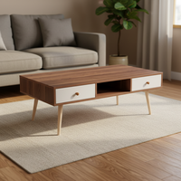 Table basse moderne convertible et extensible en bois, style panneau, écologique, pour salon, bureau, appartement, multi-usages
