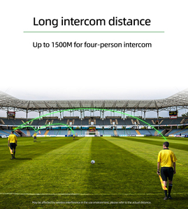 1500m dài khoảng cách trọng tài in-ear Tai nghe <span class=keywords><strong>intercom</strong></span> tổ chức sự kiện hệ thống thông tin liên lạc tín hiệu mạnh mẽ Walkie Talkie cho trận đấu bóng đá - Product Image 3