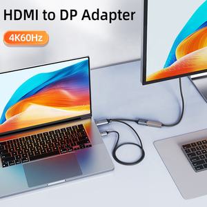 Adaptateur vidéo 4K 60Hz <span class=keywords><strong>HDMI</strong></span> vers <span class=keywords><strong>DisplayPort</strong></span> avec alimentation USB <span class=keywords><strong>HDMI</strong></span> 2.0 (mâle) vers DP 1.2 (femelle) Convertisseur moniteur actif noir - Product Image 5