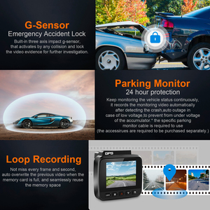 Aoedi ad353 4K xe máy ảnh Dash Cam ghi Dashcam phía trước và phía sau GPS Wifi Kép Xe <span class=keywords><strong>DVR</strong></span> máy ảnh với chế độ đậu xe - Product Image 6