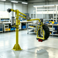 Bras manipulateur industriel personnalisé en acier avec élévateur pneumatique pour la manutention et l'assemblage de roues et pneus de véhicules