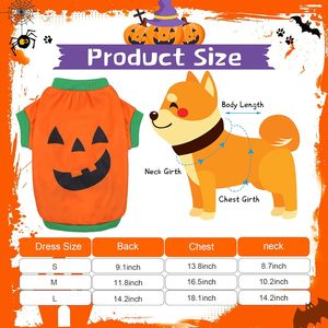 Camisetas de Halloween para Perros Weewooday, Talla Mediana, de Algodón, con Estampado de Dibujos Animados, Disfraz para Razas Pequeñas, Ropa Transpirable para Mascotas - Product Image 2