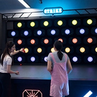 Jeu interactif de cible à frapper lumineuse à LED RGB pour enfants, idéal pour les aires de jeux intérieures et les centres d'amusement