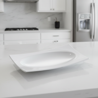 Assiette en mélamine opale blanche incassable et écologique pour hôtels et restaurants, idéale pour les événements - Vente en gros