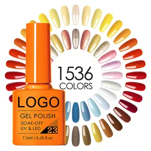 Oem vegan gel para unha colorido permanet, gel uv personalizado, logotipo personalizado, esmalte de unha, kit de iniciante de esmalte de gel de alta qualidade, amostra grátis