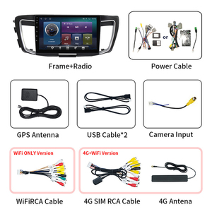 10 ''wifi 4 gam BT Android stereo đa phương tiện không dây Carplay màn hình cảm ứng xe đài phát thanh Player cho Honda Accord 9 IX 2.0 2.4 2014 ~ 2017 - Product Image 2
