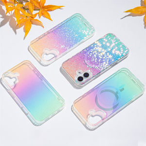 IMD gros dégradé clair Tpu PC aurora dégradé magnétique charge sans fil protection complète coque <span class=keywords><strong>de</strong></span> téléphone pour iPhone 16 Pro Max - Product Image 3