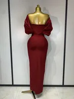 Damen Schulterfreies Rückenfreies Glänzendes Strass-Bandage-Bodycon-Kleid Sexy Geburtstags-Abendparty-Ballkleid