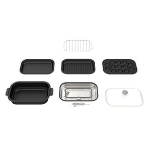 MeiShengFa Pococina 800W mini olla de cocina eléctrica multifuncional cuadrada olla de cocina multifunción - Product Image 3