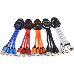 <span class=keywords><strong>Adaptateur</strong></span> de câbles de charge USB multifonctionnel pour porte-clés, ensemble d'adaptateurs de câbles de charge LED 3 en 1, chargeur de câble de voyage pour porte-clés - Product Image 6