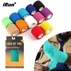Bandages élastiques auto-adhésifs de couleurs personnalisées IRun Bandage coloré flexible imperméable à l'eau Bandages adhésifs élastiques non tissés - Product Image 1