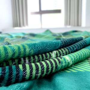 Tùy Chỉnh Sọc Biểu Tượng Lông <span class=keywords><strong>Micro</strong></span> Sang Trọng In Thăng Hoa Lông Cừu Ném Chăn Cho Mùa Đông 1ply - Product Image 3