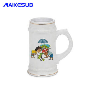 22oz مخصص كوب للبيرة التسامي الحجري البيرة Steins ، أنيقة البيرة الجرار مع حافة الذهب - Product Image 4