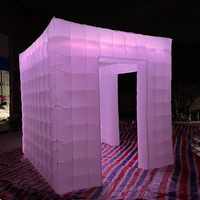 Cabine photo gonflable de haute qualité 360°, tente cubique, enceinte, bâche en PVC de 0,9 mm, taille et couleur personnalisables, comprenant un souffleur et un kit de réparation