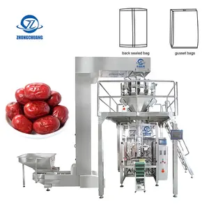 Automatic Weighing VFFS Machine Dried Fruit Red Dates Snack Vertical Form Bag Filling Sealing Granule Packing Machine
