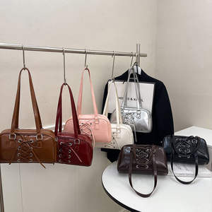 High quality women's single shoulder bow <b>handbag</b> with polyester lining, elegant women's style tote bag - Product Image 1