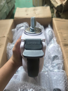 Medical Equipment Caster <b>Wheels</b> ABS <b>Plastic</b> Housing TPR Non-Marking <b>Wheels</b> Swivel Brake Shock Absorbing Durability Smooth - Product Image 2