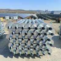 Pieu hélicoïdal industriel moderne galvanisé à chaud, à haute capacité de charge, pour fondations et ancrages au sol, destiné aux applications électriques et utilitaire