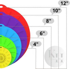 Couvre-aliments réutilisables résistants à la chaleur, 5 pièces, en silicone, pour micro-ondes, protège contre les éclaboussures, convient aux bols, casseroles et poêles - Product Image 2