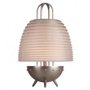 Lámpara de Pie Retro con Pantalla Metálica Beige, Diseño de Mediados de Siglo, Fuente de Luz LED, Base E26, Control con Interruptor - Product Image 4