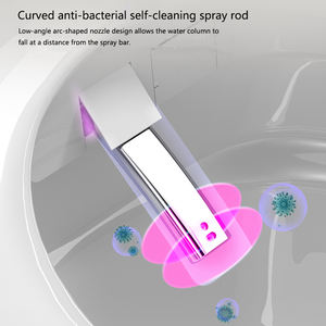 Nouvelle toilette intelligente <span class=keywords><strong>BF</strong></span> à poser au sol avec chasse d'eau automatique, siège chauffant, céramique sanitaire, électrique, blanche, automatique et connectée - Product Image 4