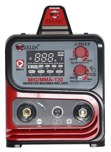 เครื่องเชื่อม <span class=keywords><strong>MIG</strong></span>/MMA แบบพกพาใหม่ <span class=keywords><strong>130A</strong></span> รุ่นประหยัด 3-in-1 อเนกประสงค์ น้ำหนัก 3.9 กก. ใช้ลวดเชื่อมฟลักซ์คอร์ขนาด 0.8 มม. แบบไม่ใช้แก๊ส - Product Image 2