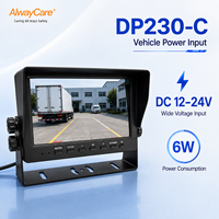 Moniteur LCD 7 pouces AlwayCare pour véhicule avec caméra de recul et écran de marche arrière automatique pour véhicules commerciaux