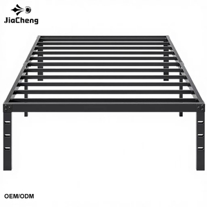 Camas <span class=keywords><strong>de</strong></span> Plataforma Metálicas Personalizadas, Fáciles <span class=keywords><strong>de</strong></span> Montar, con Espacio <span class=keywords><strong>de</strong></span> Almacenamiento para Dormitorios/Dormitorios Comunes/Habitaciones para Huéspedes, No Requiere Somier - Product Image 1