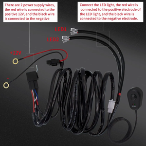 12V açma-kapama anahtarı güç rölesi bıçak sigorta 14AWG LED ışıkları yardımcı ışıklar Bar kablo demeti kiti için motosiklet deniz araba tekne - Product Image 3
