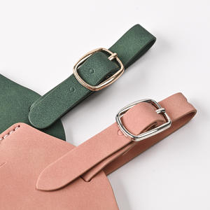 Étiquette de bagage de voyage de luxe personnalisable et réglable en cuir PU multicolore, étiquette de bagage pour carte d'embarquement, cadeau tendance pour valise - Product Image 4