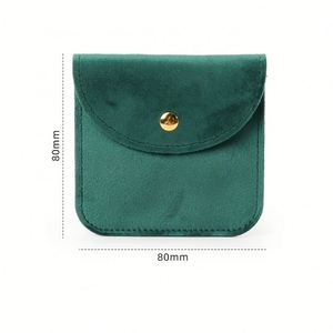 Pochette en microfibre pour bijoux, sac d'emballage en velours bleu pour colliers et bracelets avec insert et logo personnalisé, vente en gros - Product Image 5