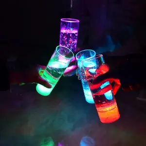 Glow In The Dark Party Wedding Cups Led Sparking Acrylic Bar Drinkware Personalised Plastic Highball Cocktail Drinking Glasses