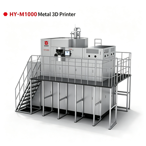 Imprimante 3D industrielle automatique haute vitesse et haute précision HY-M1000 SLM pour métal, avec USB/Wi-Fi et laser haute puissance pour l'acier inoxydable - Product Image 1
