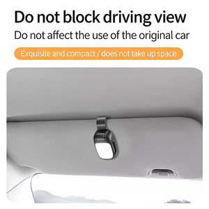 Clip de lunettes portable ABS pour pare-soleil de voiture, utilisation à une main, installation sans dommage pour tous les pare-soleil de véhicules - Product Image 5