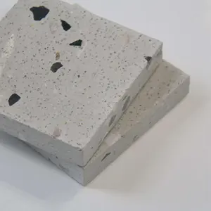 Đá Nhân Tạo Chất lượng cao hạt đen xi măng terrazzo sàn gạch 24x24