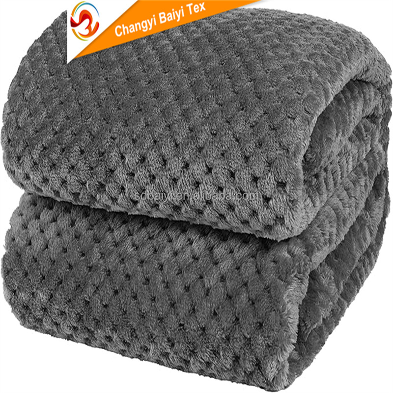 Soft Fleece Throw Blanket Modern Knitted