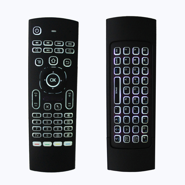 2.4GHz Wireless Mx3 Fly Air Mouse Backlit Mini Keyboard Voice Remote Control for Android and Smart TV